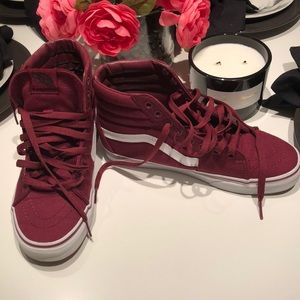 Maroon Vans Classic High-tops